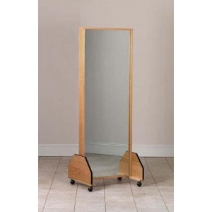 Portable Adult Single Mirror with Casters 27 W x 72 H