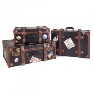 Labeled Suitcases - Set of 3