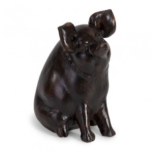 Curious Pig Figurine